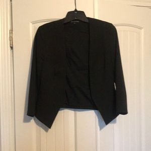 Express black lined ¾ sleeve suit jacket
